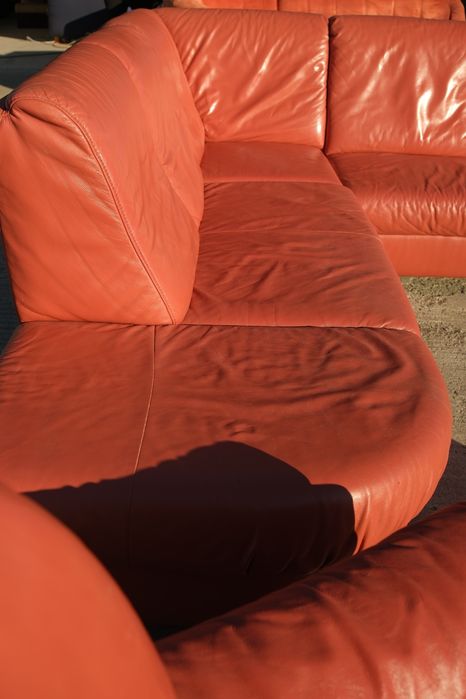 Set premium HIMOLA ~ Canapea + fotoliu + taburet | Maro elegant