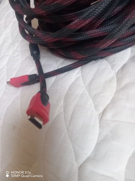 HDMI срочно продам новый кабель HDMI 12 метровый в хорошем состоянии m