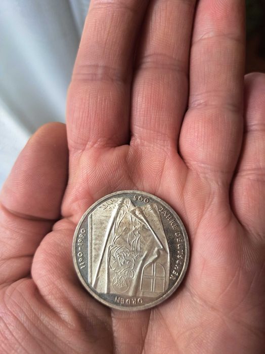 Moneda 10 marci 1990 argint