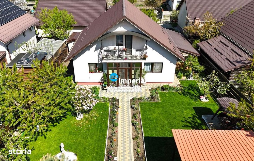 Casa superba 4 cam, mobilata, teren 509 mp, terasa, Lunca Cetatuii Ias