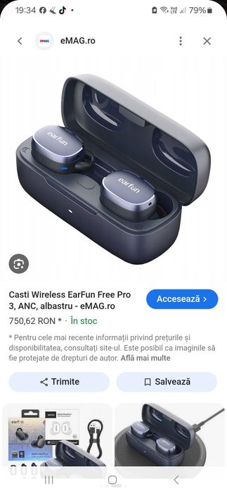 Căști  EarFun Free Pro 3, sigilate