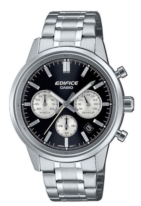 Casio Edifice, argintiu, bratara Inox, Sigilat