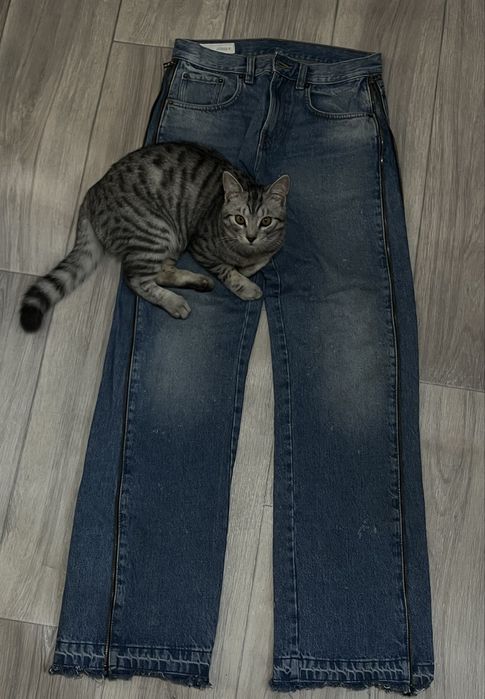 Джины Zara flared jeans zip