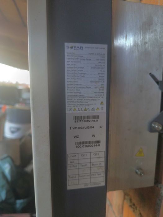 Invertor fotovoltaic SOFAR Solar 8,8KTLX-G3 Trifazat, ONGrid, WiFi