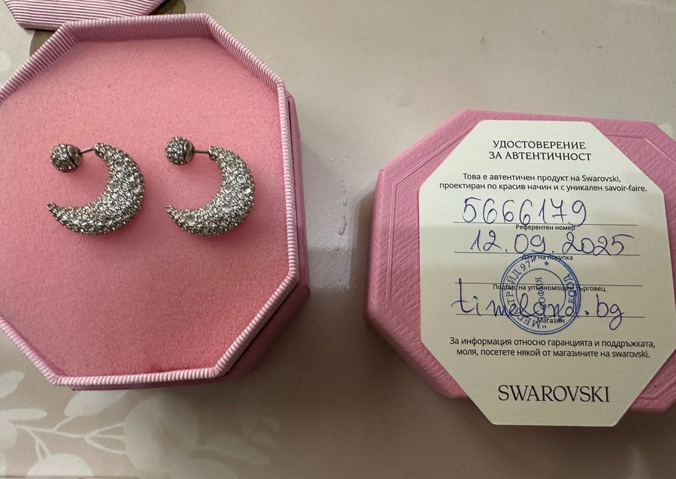 Сребърни обеци Svarovski