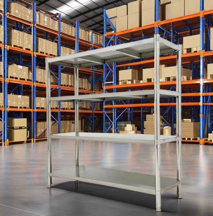 Raft din inox cu polita plina ,rastel din inox ,Nou-Factura-Transport