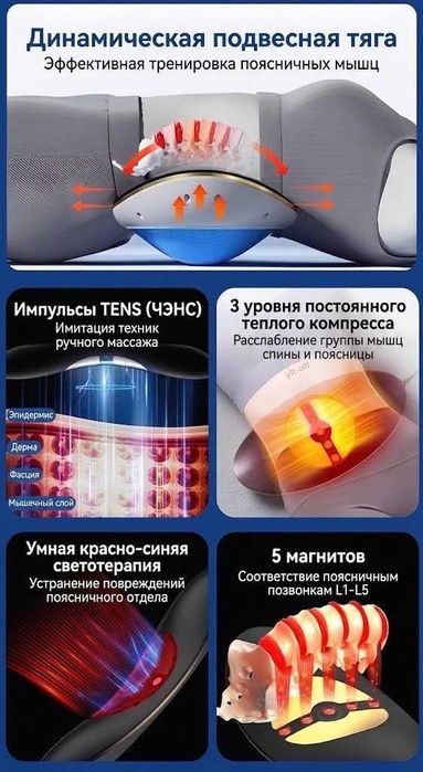 Массажер спины поясницы с подъемом