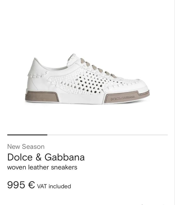 Оригинални летни обувки / кецове Dolce & Gabbana (Естествен велур) - размер 8