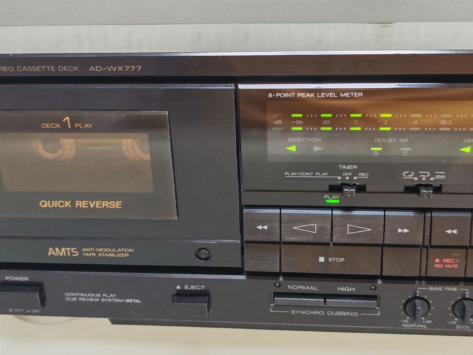 Dublu Casetofon Deck Aiwa AD-WX777 – Curele Noi / Perfect Funcțional