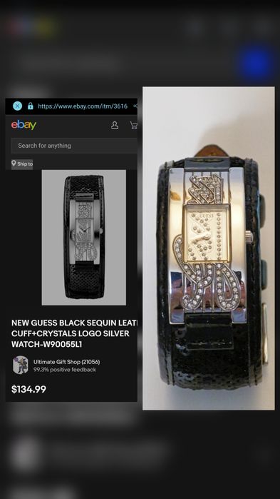 Ceas Damă GUESS - Model Cuff „Statement” cu Cristale