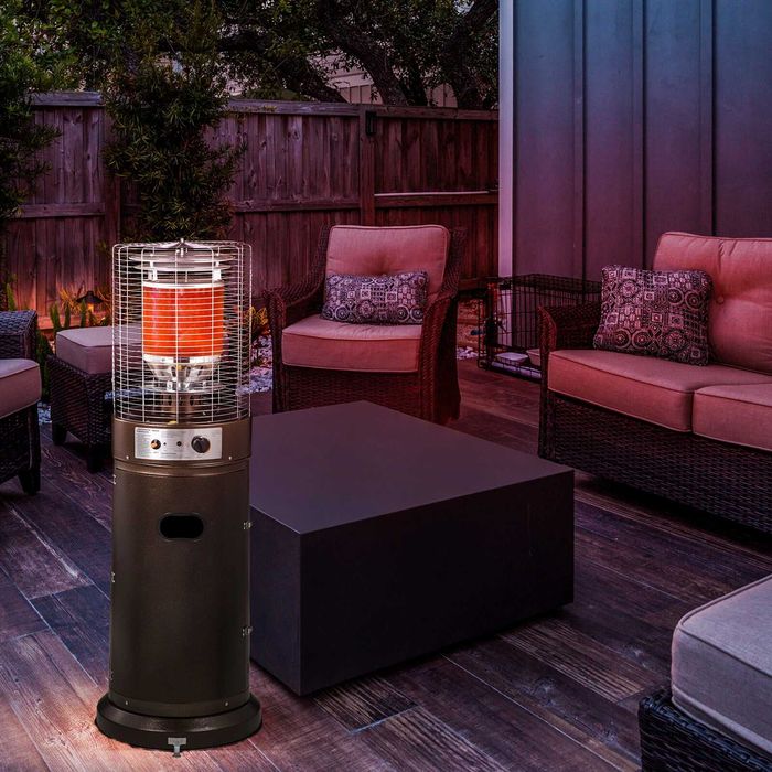 Incalzitor terasa pe gaz din metal ,maro