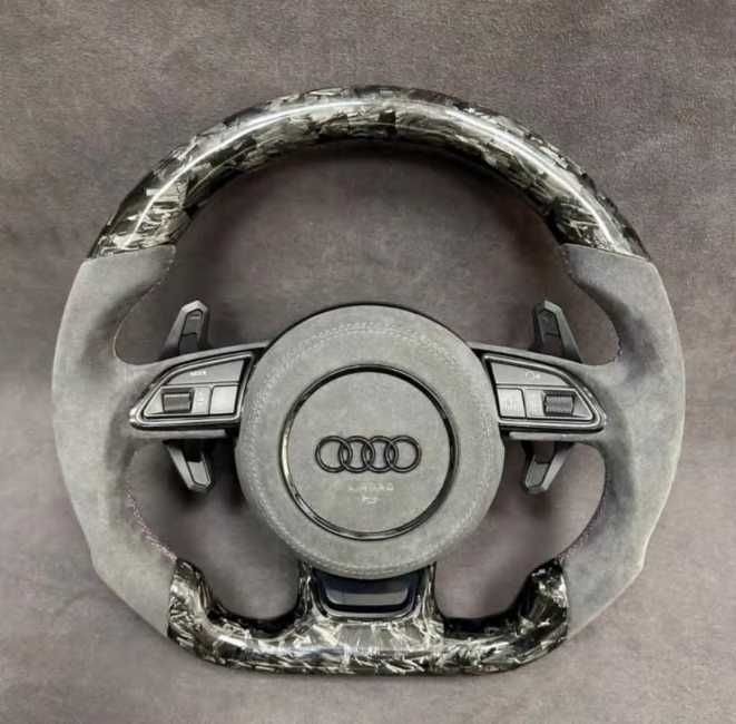 Audi S-Line спортен волан – A3, A4, A5, Q3, Q5 (2017–2023) – Alcantara