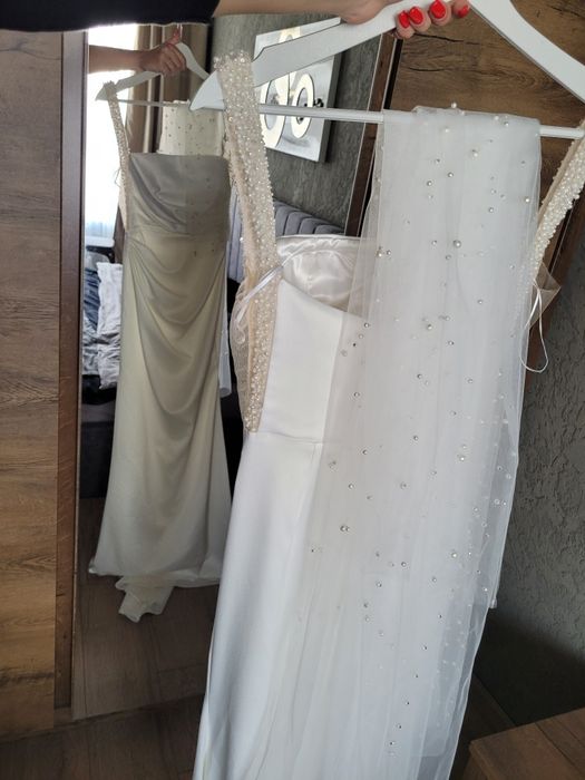 Булчинска рокля с перли