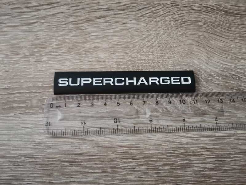 Range Rover Supercharged черен надпис с бяло