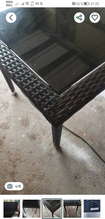 banca gradina terasa ratan sintetic impletit