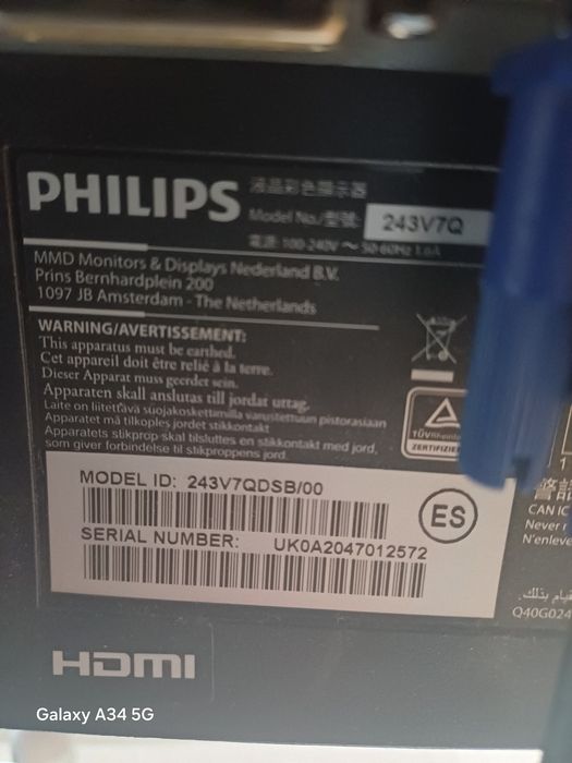 Monitor Philips 24" Thinkcentre Lenovo
