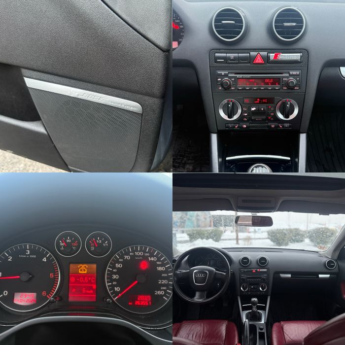 AUDI A3 2.0 TDI 140 CP / Trapa/ Xenon/  Piele roșie
