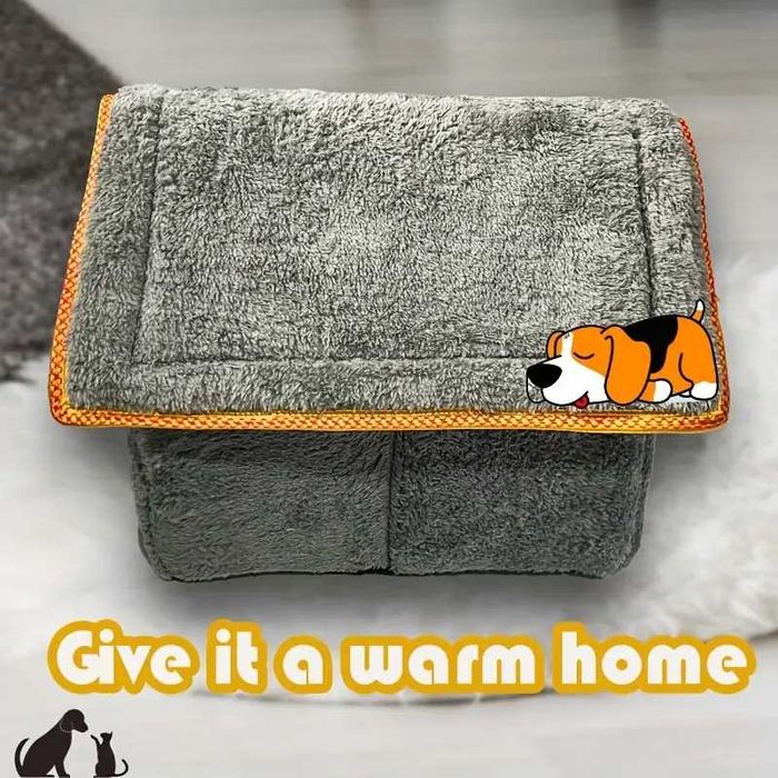 Къща - легло с мека възглавница за котки и кучета, за домашни любимци