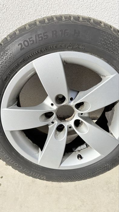 Roti BMW E90 Seria 3 Styling 242 R16 205/55/R16,cu Anvelope Iarna Continenental WinterContact impecabile