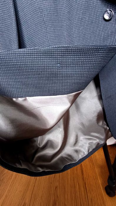 Vand sacou barbatesc albastru-gri