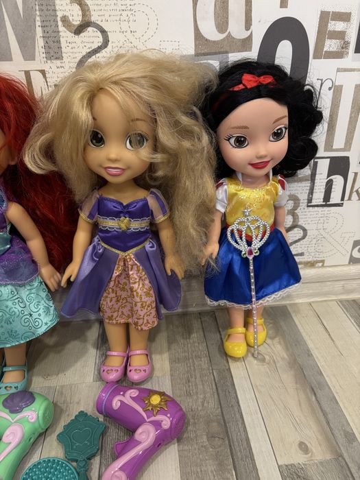 Кукли  Снежанка, Рапунцел, Ариел и Пепеляшка