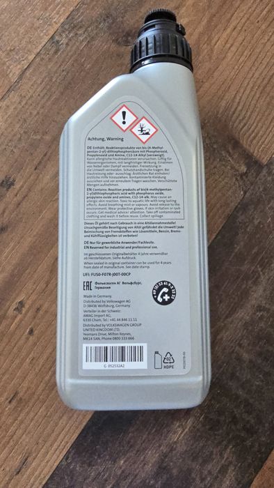 Ulei OEM cutie viteze manuala Audi/VW