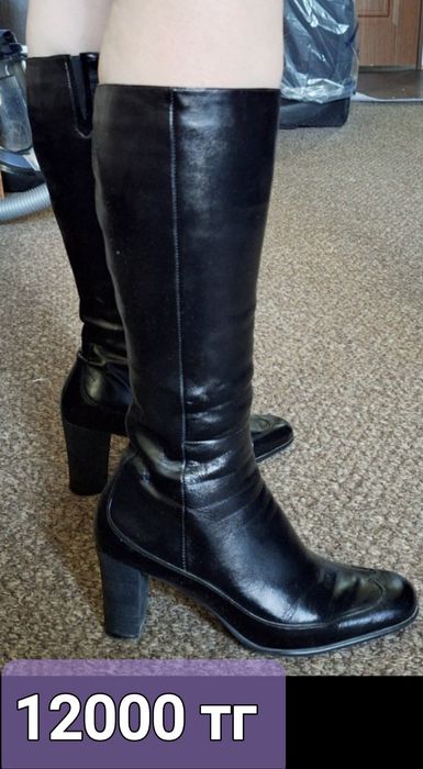 Кожаные сапоги осень/весна