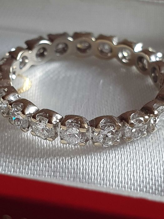 Unicat Extravagant Eternity Memory aur alb18k diamante naturale 2ct