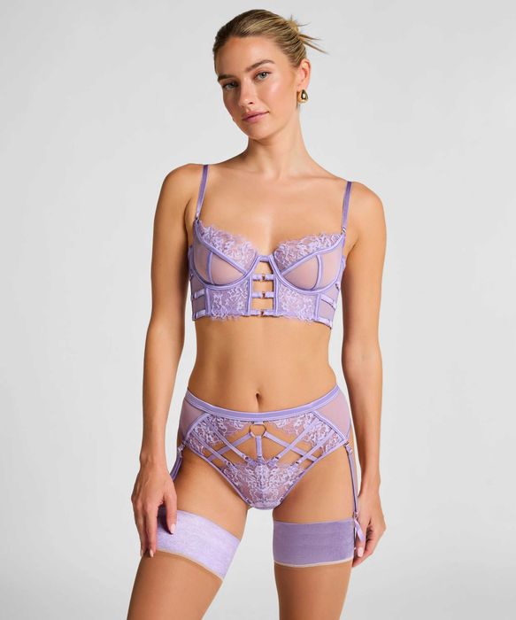 Hunkemoller Nienke - Set Lenjerie Intima Sexy Mov Lila Purpuriu