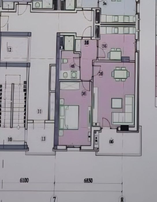Двухкомнатная квартира площадью 70м²