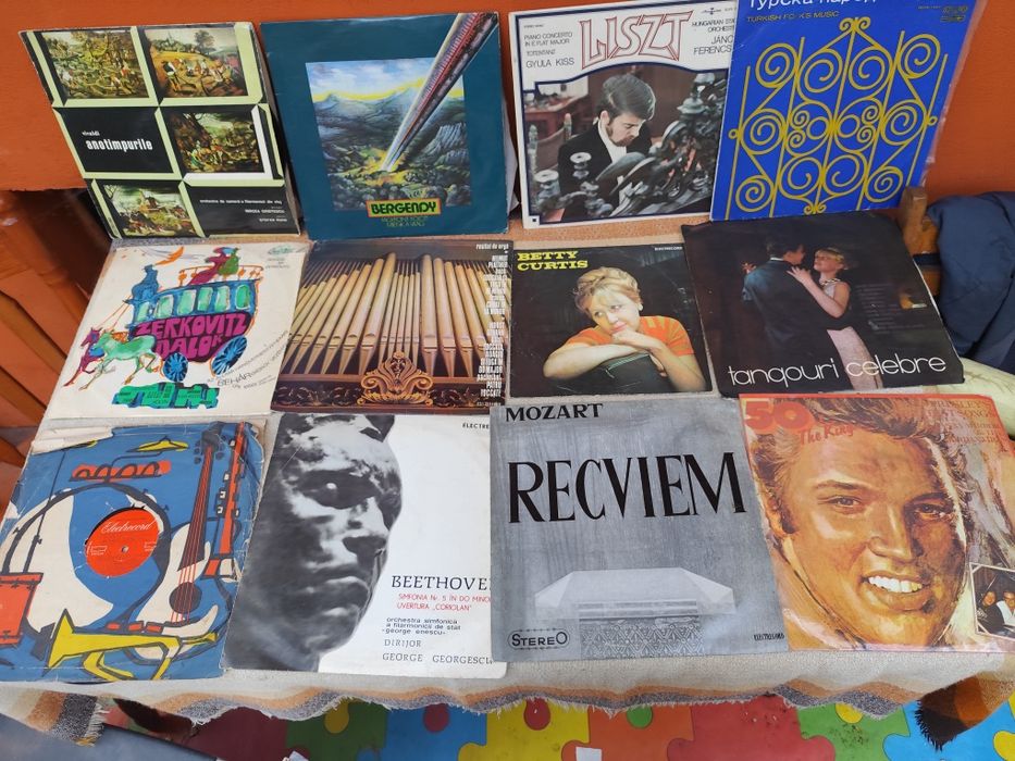 Discuri vinil diferite stíluri de muzica,povesti