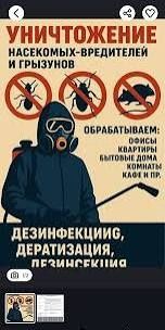 Дератизация, дезинсекция, дезенфекция