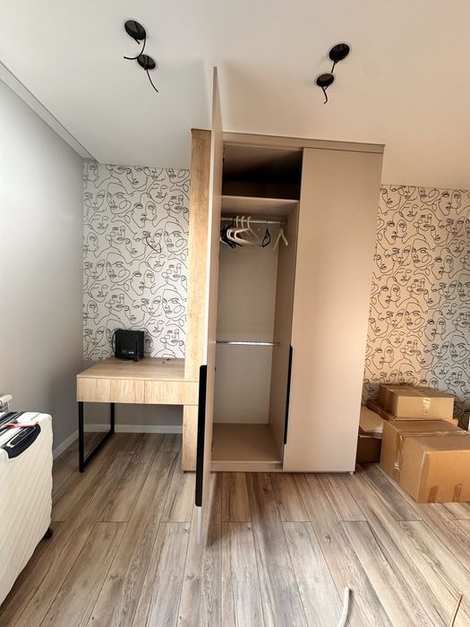 Шкаф с рабочей зоной цвет ангора современный