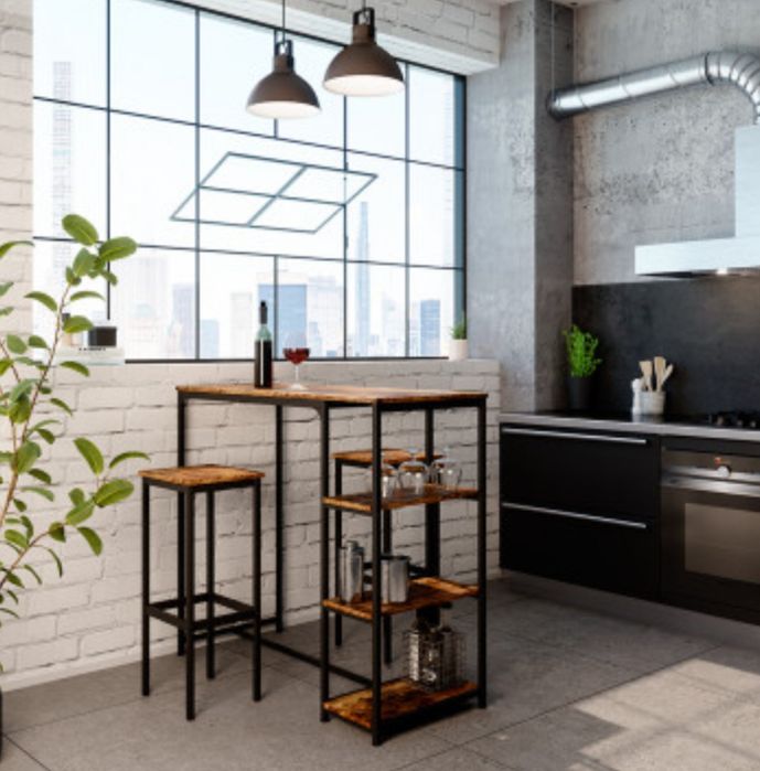 Два бар стола с метална рамка