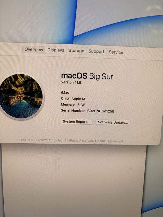 Apple iMac 24" (Blue, M1 Chip)