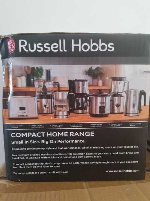 Slowcooker Russell Hobbs Design compact inox,capac sticla securizat 2L