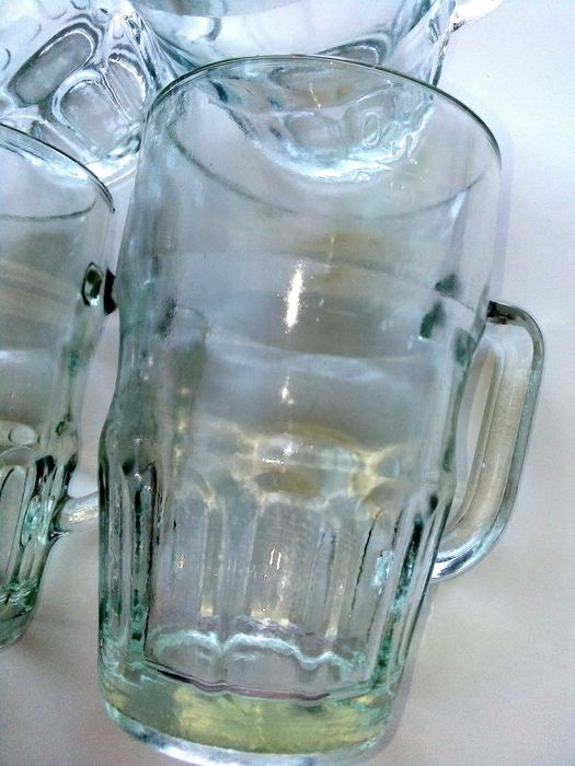 Стари големи халби за бира / боза от соца 6 броя 400мл.