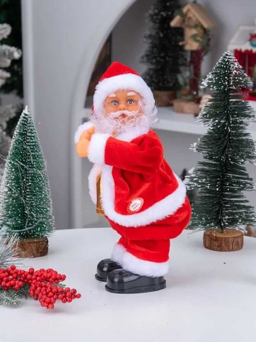 Дед Мороз подарок новый год Танцующий, на веревке и на лестнице