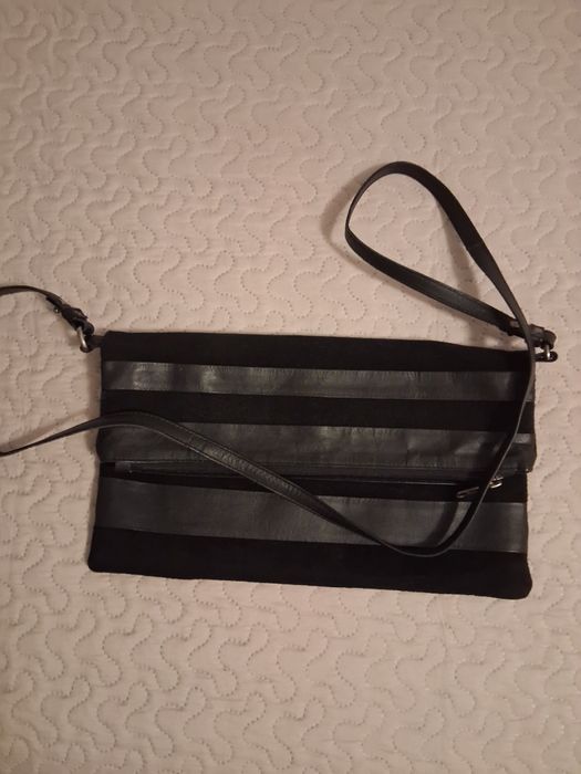 Чанта"ZIGN"-естествена кожа и велур.