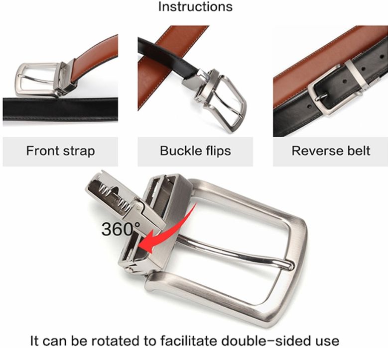 Curea bussines cu 2 fete albastru inchis/negru. Noua ambalata!