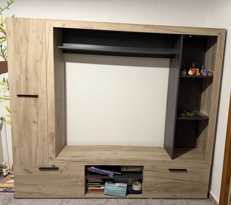 Mobilier sufragerie – aspect modern, foarte spațios, stejar + antracit