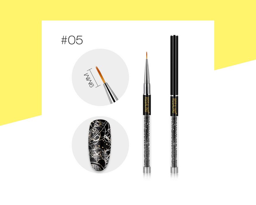 Kомплект 6 четки за маникюр, декорации ROSALIND