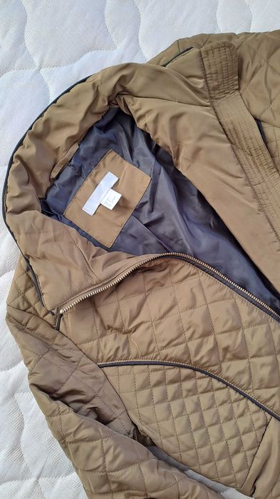 Стилно дамско яке - маслинено зелено