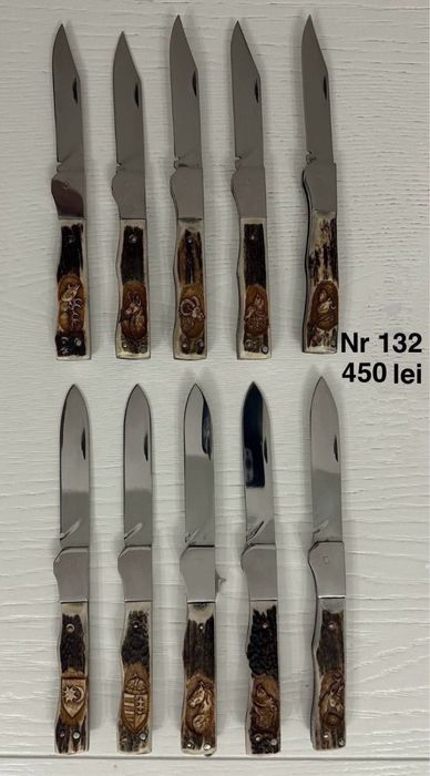 Briceag gravat tradițional, cutite, corn de cerb, vanatoresc, bricegi