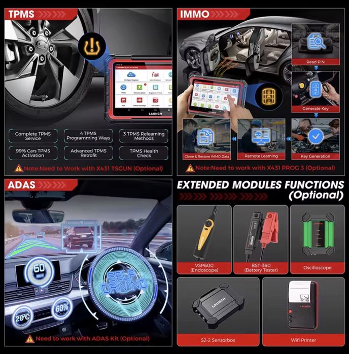 Tester Launch X431 Pro Elite cu Licenta 2 Ani Upgrade vs! OBFCM! Diag