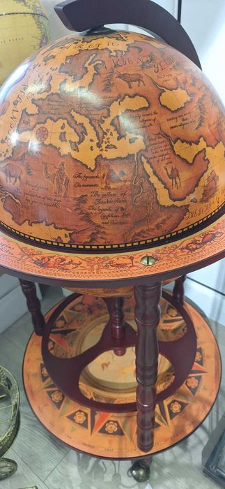 Нов Голям Глобус Мини Бар - Поставка за Бутилка / Вино/Юбилей!