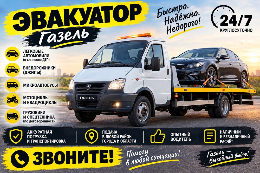 Эвакуатор 24/7 .