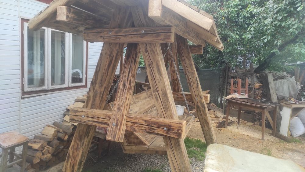 Leagăn rustic lemn vechi