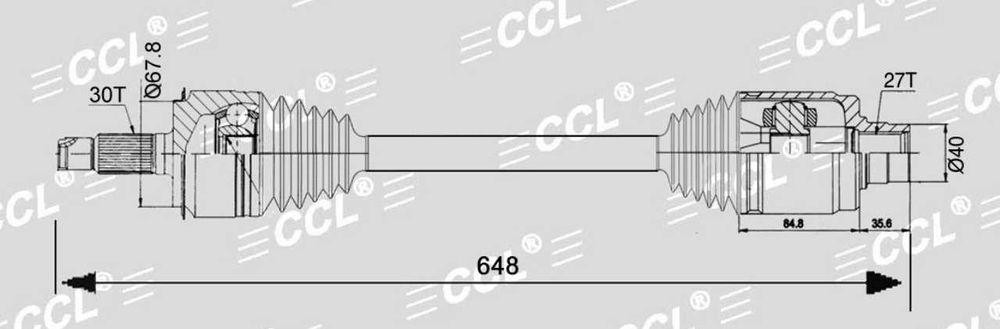Привод CCL RH Honda CR-V МЕХ 4WD 07-12