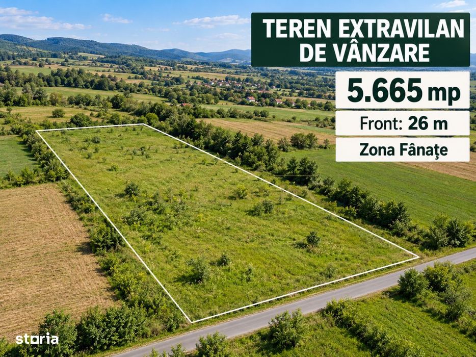 Teren 5665 mp , zona Fanate Cluj